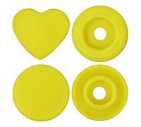 BabySnap Herz Druckknöpfe (12.4mm) glänzend B07 hellgelb Farbe:B07