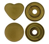 BabySnap Herz Druckknöpfe (12.4mm) glänzend B11 gold Farbe:B11
