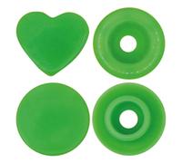 BabySnap Herz Druckknöpfe (12.4mm) glänzend B14 apfelgrün Farbe:B14