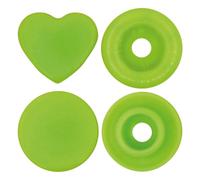 BabySnap Herz Druckknöpfe (12.4mm) glänzend B44 hellgrün Farbe:B44