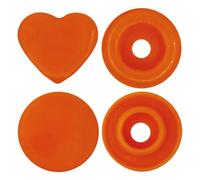 BabySnap Herz Druckknöpfe (12.4mm) glänzend B55 orange Farbe:B55