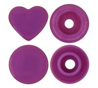 BabySnap Herz Druckknöpfe (12.4mm) glänzend B56 orchidee Farbe:B56