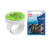 BabySnap Magnetnadelkissen Armband grün + Prym Glaskopfstecknadeln bunt