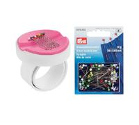 BabySnap Magnetnadelkissen Armband rosa + Prym Glaskopfstecknadeln bunt
