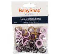 BabySnap Ösen mit Scheiben 11mm B18 rosa (39,95 € pro 100 Stk) Farbe:B18 rosa