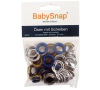 BabySnap Ösen mit Scheiben 11mm B58 indigo (39,95 € pro 100 Stk) Farbe:B58 indigo