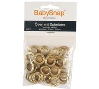 BabySnap Ösen mit Scheiben 11mm gold (35,96 € pro 100 Stk) Farbe:gold