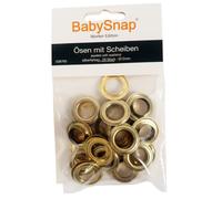 BabySnap Ösen mit Scheiben 12mm gold (38,20 € pro 100 Stk) Farbe:gold