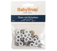 BabySnap Ösen mit Scheiben 5mm B03 weiß Farbe:B03 weiß