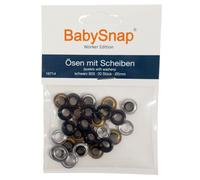 BabySnap Ösen mit Scheiben 5mm B05 schwarz Farbe:B05 schwarz