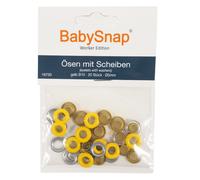 BabySnap Ösen mit Scheiben 5mm B10 gelb Farbe:B10 gelb