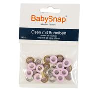 BabySnap Ösen mit Scheiben 5mm B18 rosa Farbe:B18 rosa
