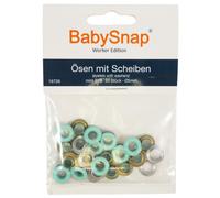 BabySnap Ösen mit Scheiben 5mm B19 mint Farbe:B19 mint
