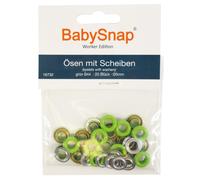 BabySnap Ösen mit Scheiben 5mm B44 hellgrün Farbe:B44 hellgrün