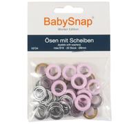 BabySnap Ösen mit Scheiben 8mm B18 rosa (39,95 € pro 100 Stk) Farbe:B18 rosa