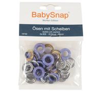 BabySnap Ösen mit Scheiben 8mm B28 lavendel (39,95 € pro 100 Stk) Farbe:B28 lavendel