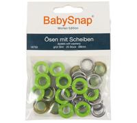 BabySnap Ösen mit Scheiben 8mm B44 hellgrün (39,95 € pro 100 Stk) Farbe:B44 hellgrün