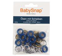 BabySnap Ösen mit Scheiben 8mm B58 indigo (39,95 € pro 100 Stk) Farbe:B58 indigo