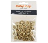 BabySnap Ösen mit Scheiben 8mm gold (33,70 € pro 100 Stk) Farbe:gold