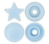 BabySnap Stern Druckknöpfe (12mm) glänzend B20 babyblau Farbe:B20