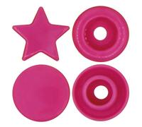 BabySnap Stern Druckknöpfe (12mm) glänzend B47 pink Farbe:B47