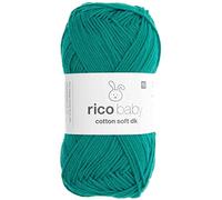 Babywolle grün Rico Baby Cotton Soft Dk | weich und pflegeleicht | Baumwollmischgarn zum Stricken und Häkeln (084 alge)