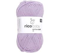 Babywolle Rico Baby Cotton Soft Dk | weich und pflegeleicht | Baumwollmischgarn zum Stricken und Häkeln (073 veilchen)