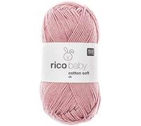 Babywolle Rico Baby Cotton Soft Dk | weich und pflegeleicht | Baumwollmischgarn zum Stricken und Häkeln (047 altrosa)