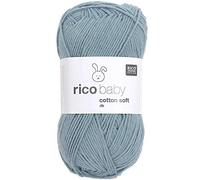 Babywolle Rico Baby Cotton Soft Dk | weich und pflegeleicht | Baumwollmischgarn zum Stricken und Häkeln (074 efeu)