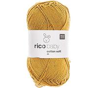 Babywolle Rico Baby Cotton Soft Dk | weich und pflegeleicht | Baumwollmischgarn zum Stricken und Häkeln (064 senf)