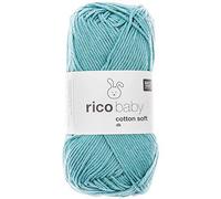 Babywolle Rico Baby Cotton Soft Dk | weich und pflegeleicht | Baumwollmischgarn zum Stricken und Häkeln (056 türkis)