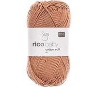 Babywolle Rico Baby Cotton Soft Dk | weich und pflegeleicht | Baumwollmischgarn zum Stricken und Häkeln (065 pfirsich)