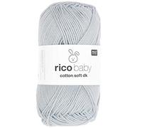 Babywolle Rico Baby Cotton Soft Dk | weich und pflegeleicht | Baumwollmischgarn zum Stricken und Häkeln (051 eis)