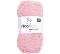 Babywolle Rico Baby Cotton Soft Dk | weich und pflegeleicht | Baumwollmischgarn zum Stricken und Häkeln (072 rose)