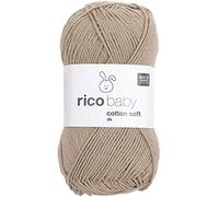 Babywolle Rico Baby Cotton Soft Dk | weich und pflegeleicht | Baumwollmischgarn zum Stricken und Häkeln (075 oliv)