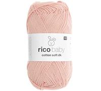 Babywolle rosa Rico Baby Cotton Soft Dk | weich und pflegeleicht | Baumwollmischgarn zum Stricken und Häkeln (081 rosa)