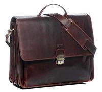 BACCINI große Aktentasche echt Leder - 15.4 Zoll Laptop Business-Tasche Luca XL - Arbeitstasche Laptoptasche Herrentasche mit Laptop-Fach - Ledertasche Herren braun handgefertigt