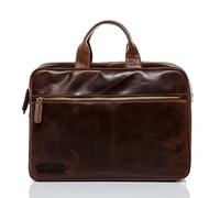 BACCINI große Laptoptasche echt Leder - 15 Zoll Laptop Business-Tasche Ben - Umhängetasche Aktentasche mit Laptop-Fach - Ledertasche Herren und Damen braun handgefertigt