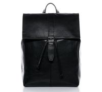 BACCINI großer Ruckack echt Leder - 15.4 Zoll Laptop Lederrucksack Lisa - Rucksack Damentasche mit Laptop-Fach - Lederrucksack Damen schwarz handgefertigt