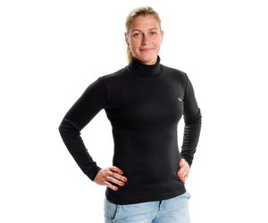 Back on Track Rollkragensweatshirt Damen – Schwarz – L