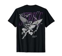 Back Print Angel Y2k Streetwear Aesthetic Damen Herren Engel T-Shirt, Herren, Schwarz, S