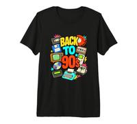 Back to 90s Retro Tech Nostalgia iaIllustration Graphic Premium T-Shirt