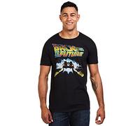 Back To The Future Herren Delorean T-Shirt, Schwarz (Schwarz Schwarz), M