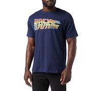 Back To The Future Herren Logo T-Shirt, Blau (Marineblau), S EU