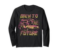 Back To The Future Neon Fade DeLorean Langarmshirt