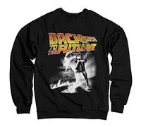Back To The Future Offizielles Lizenzprodukt Poster Sweatshirt (Schwarz) Large