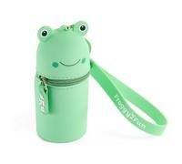 Back2Fun - Geldbörse mit Schlüsselanhänger und Mini-Etui für Kinder aus weichem Silikon, 3-in-1, Metallhaken und großem Griff zum Aufhängen am Handgelenk, Federmäppchen Ø 45 x 115 mm, Kawaii-Stil