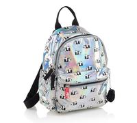 Back2Fun Unisex Kinder Mochila Mini 2 Comp. Holografica B2f Rucksack, Silber