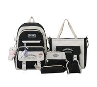 Backpacks Set, Bag Combo Kit, 11.81x5.12x16.54 Inches Compact Canvas School Backpack Set, Multipocket Design, Lightweight Stylish, for Kids, Boys, Girls, Teenagers, and Students