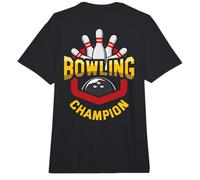 Backprint Bowling Champion Kugel Pins Kegeln Kegel Comfort Colors Adult Heavyweight T-Shirt